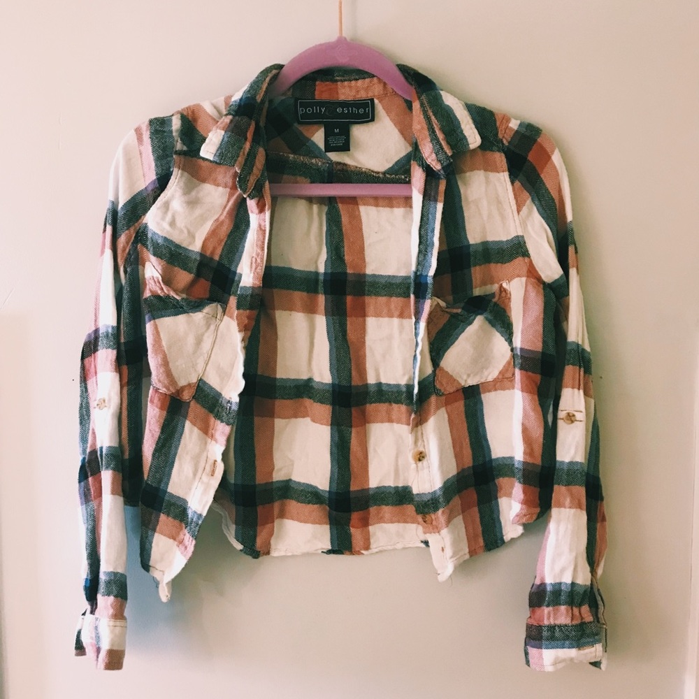 Plaid Crop Long Sleeve